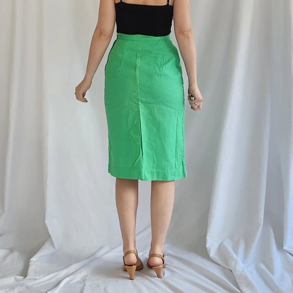60s Bright Green‎ Skirt Suit